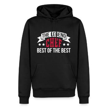 The Legend Chef - Männer Premium Bio Hoodie - Schwarz - Vorne - Nico (187cm)