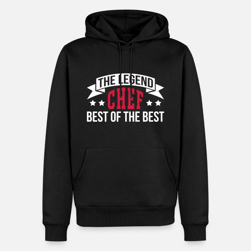 The Legend Chef - Sweat à capuche Premium bio Homme - noir