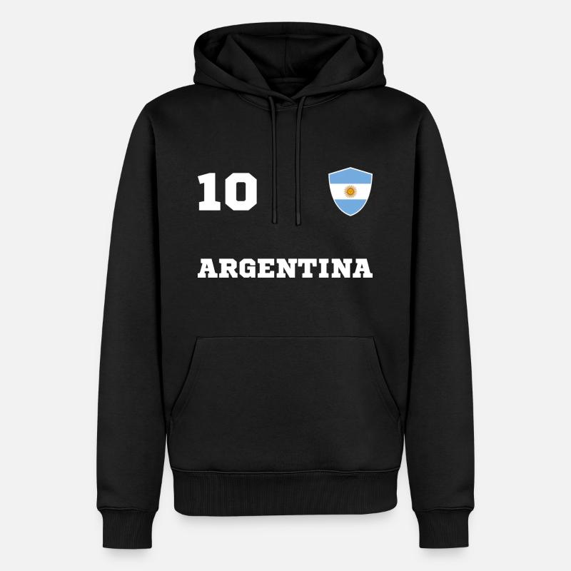 Argentinien Team Fan - Männer Premium Bio Hoodie - Schwarz