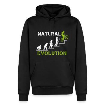Downhill Evolution - Men’s Premium Organic Hoodie - black - Front - Nico (187cm)