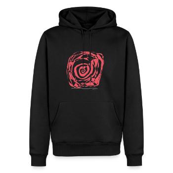 Line color - Männer Premium Bio Hoodie - Schwarz - Vorne - Nico (187cm)
