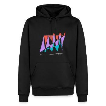 Abstract design Ausgleich der Bege und Täler - Männer Premium Bio Hoodie - Schwarz - Vorne - Nico (187cm)