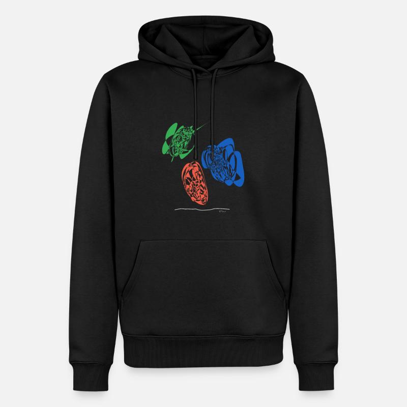 Abstract design Nacho dips - Männer Premium Bio Hoodie - Schwarz