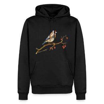 Oiseau - Sweat à capuche Premium bio Homme - noir - Devant - Nico (187cm)