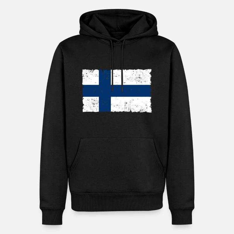 Finlande - Sweat à capuche Premium bio Homme - noir