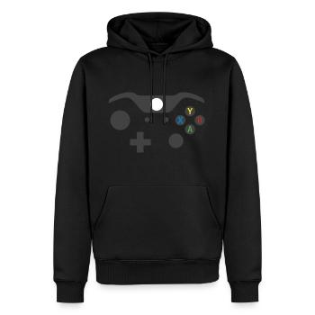 Manette de jeux vidéo 2 - Sweat à capuche Premium bio Homme - noir - Devant - Nico (187cm)