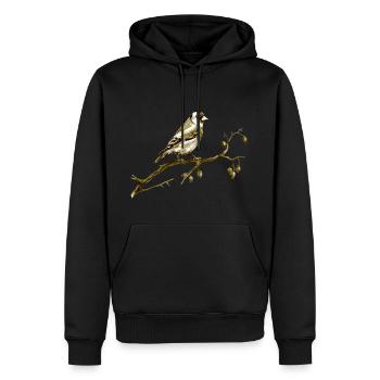 oiseau - Sweat à capuche Premium bio Homme - noir - Devant - Nico (187cm)