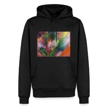 Art - Gemälde - Männer Premium Bio Hoodie - Schwarz - Vorne - Nico (187cm)
