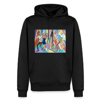 der Tanz 9 - Männer Premium Bio Hoodie - Schwarz - Vorne - Nico (187cm)