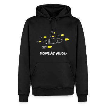 Monday Mood - Men’s Premium Organic Hoodie - black - Front - Nico (187cm)
