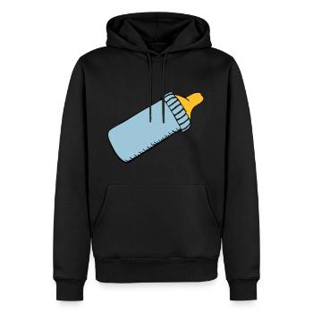 biberon - Sweat à capuche Premium bio Homme - noir - Devant - Nico (187cm)
