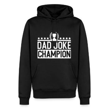 Papa Joke Champion - Männer Premium Bio Hoodie - Schwarz - Vorne - Nico (187cm)