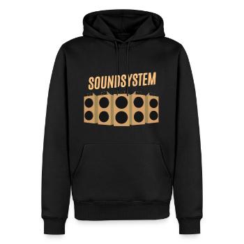 Soundsystem Dub Reggae - Männer Premium Bio Hoodie - Schwarz - Vorne - Nico (187cm)