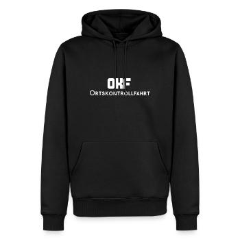 OKF - Ortskontrollfahrt - Männer Premium Bio Hoodie - Schwarz - Vorne - Nico (187cm)