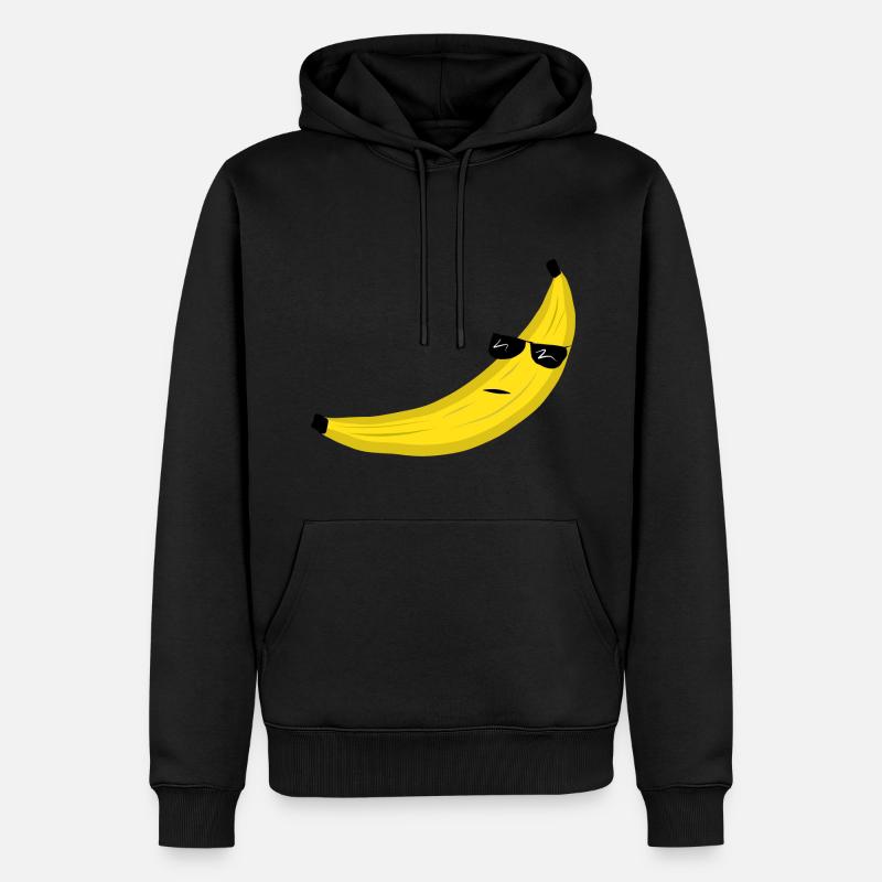 Coole Banane - Männer Premium Bio Hoodie - Schwarz