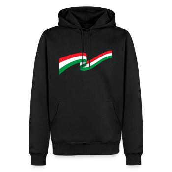 Hungary - Männer Premium Bio Hoodie - Schwarz - Vorne - Nico (187cm)