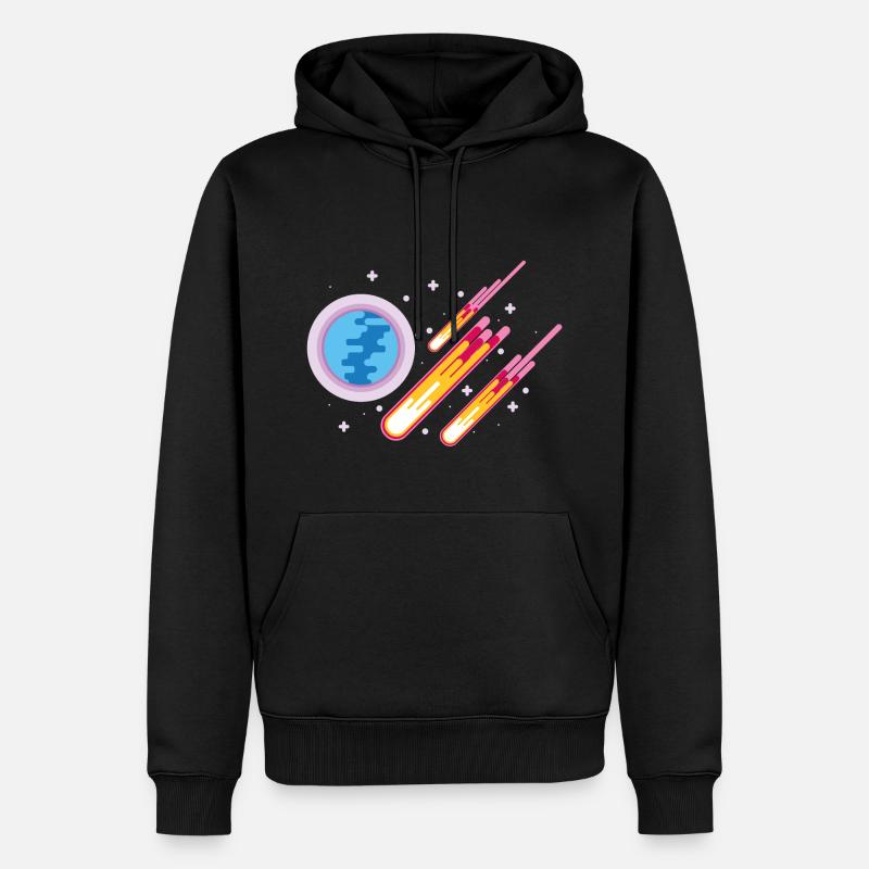 Space comets - Männer Premium Bio Hoodie - Schwarz
