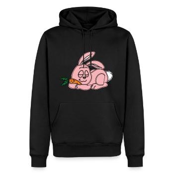 Hare - Men’s Premium Organic Hoodie - black - Front - Nico (187cm)