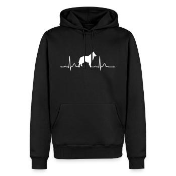 TERVUEREN rythme cardiaque rythme cardiaque - Sweat à capuche Premium bio Homme - noir - Devant - Nico (187cm)