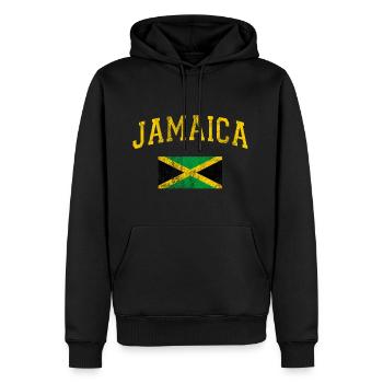 Drapeau de la Jamaïque - Sweat à capuche Premium bio Homme - noir - Devant - Nico (187cm)