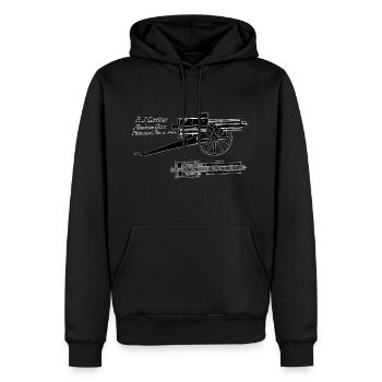 Style vintage - Sweat à capuche Premium bio Homme - noir - Devant - Nico (187cm)