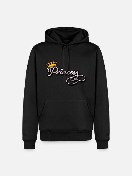 Princess - Het ontwerp van de prinses - Mannen Premium Bio hoodie - zwart