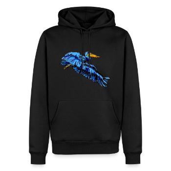 Pélican - Sweat à capuche Premium bio Homme - noir - Devant - Nico (187cm)
