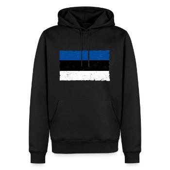 Estland - Männer Premium Bio Hoodie - Schwarz - Vorne - Nico (187cm)