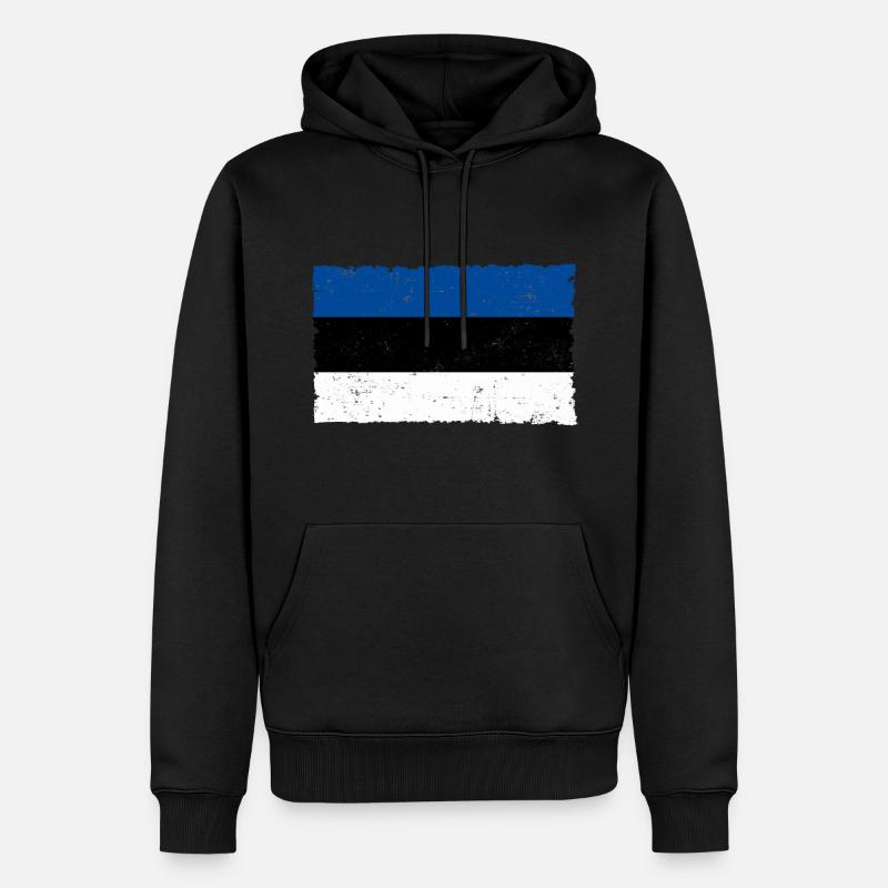 Estonie - Sweat à capuche Premium bio Homme - noir
