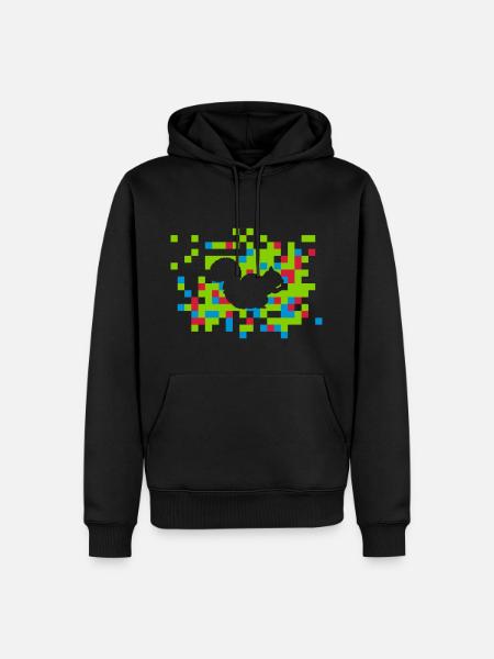 Eichhörnchen Kacheln Tier - Männer Premium Bio Hoodie - Schwarz