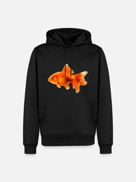goldfisch - Männer Premium Bio Hoodie - Schwarz