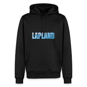 LAPANDE FINLANDE - Sweat à capuche Premium bio Homme - noir - Devant - Nico (187cm)