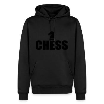 Schach - Männer Premium Bio Hoodie - Schwarz - Vorne - Nico (187cm)