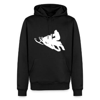 Motoneige motoneige motoneige - Sweat à capuche Premium bio Homme - noir - Devant - Nico (187cm)