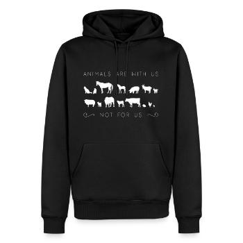 Bien-être animal amour amoureux cadeau animal amoureux - Sweat à capuche Premium bio Homme - noir - Devant - Nico (187cm)