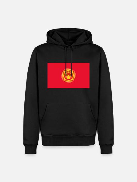 Kyrgyzstan Flag - Men’s Premium Organic Hoodie - black