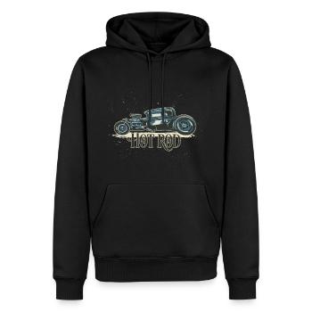 Hot Rod Vintage - Männer Premium Bio Hoodie - Schwarz - Vorne - Nico (187cm)
