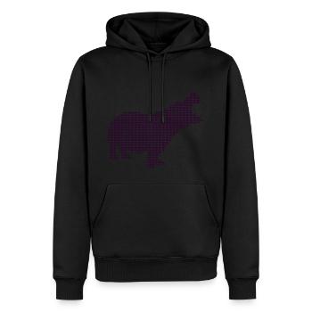 Hippo - Men’s Premium Organic Hoodie - black - Front - Nico (187cm)