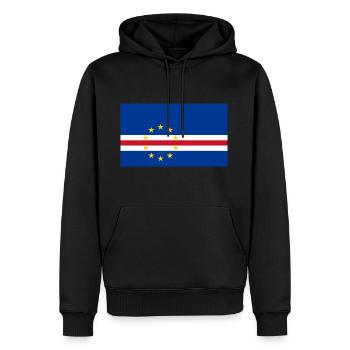 drapeau Cap Vert - Sweat à capuche Premium bio Homme - noir - Devant - Nico (187cm)