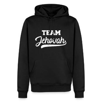 Équipe Jéhovah cadeau cool pour les Témoins de Jéhovah - Sweat à capuche Premium bio Homme - noir - Devant - Nico (187cm)