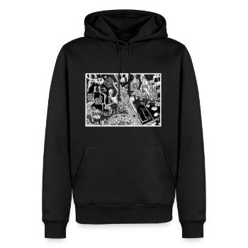 Big mess - Men’s Premium Organic Hoodie - black - Front - Nico (187cm)