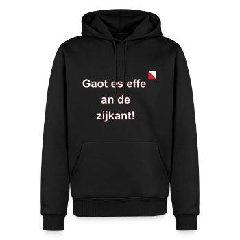Gaot es effe sur le côté verti def w - Sweat à capuche Premium bio Homme - noir - Devant - Nico (187cm)