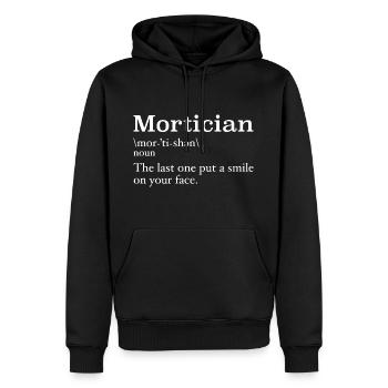 Mortician Definition Mortuary Science Student - Men’s Premium Organic Hoodie - black - Front - Nico (187cm)