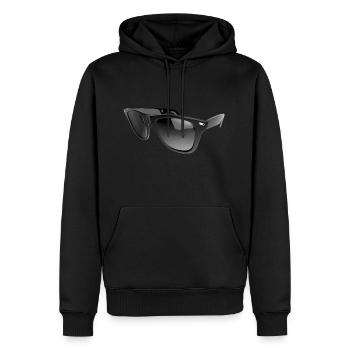 Lunettes de soleil - Sweat à capuche Premium bio Homme - noir - Devant - Nico (187cm)