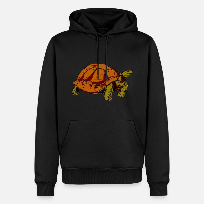 tortue - Sweat à capuche Premium bio Homme - noir