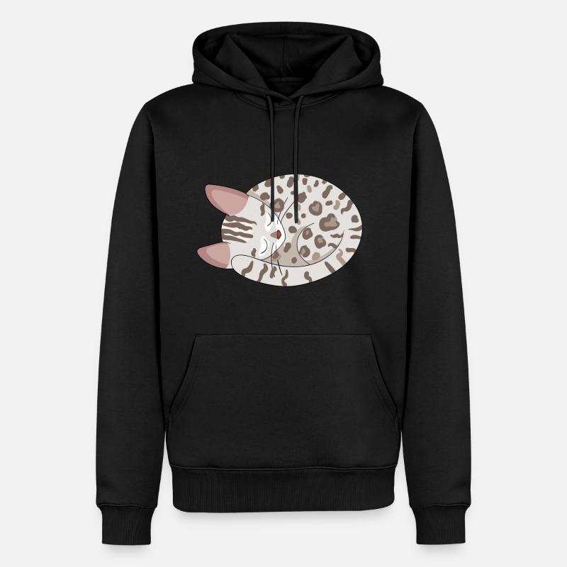 Bengal Kätzchen Katze - Männer Premium Bio Hoodie - Schwarz