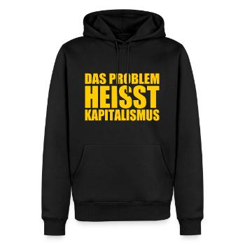 Das problem heisst kapitalismus - Männer Premium Bio Hoodie - Schwarz - Vorne - Nico (187cm)