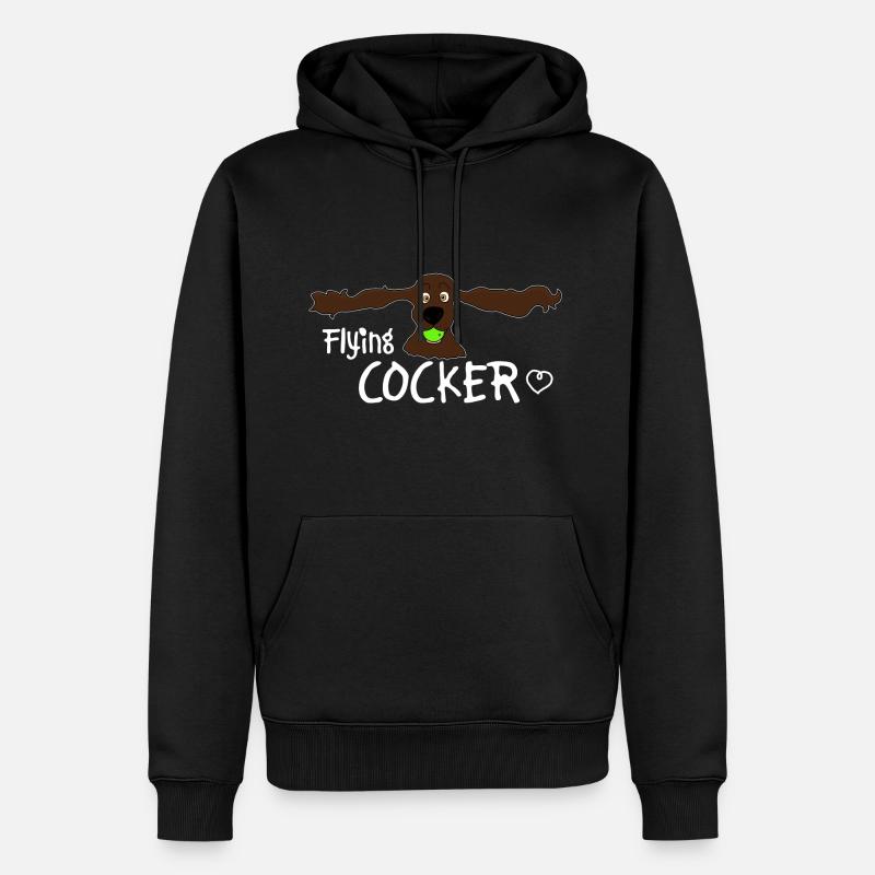 Cocker Spaniel - Sweat à capuche Premium bio Homme - noir