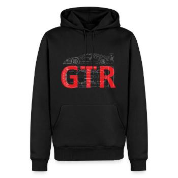 Rennwagen CLK GTR - Männer Premium Bio Hoodie - Schwarz - Vorne - Nico (187cm)