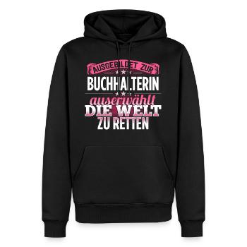 BUCHHALTERIN - Die Auserwählte - Männer Premium Bio Hoodie - Schwarz - Vorne - Nico (187cm)
